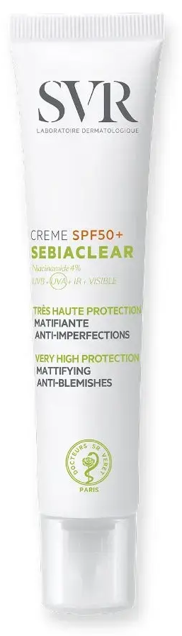 SVRSebiaclear Cream SPF50 High Sun Protection Mattifying Anti-imperfections 40ml