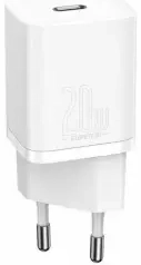 Baseus CCSUP-B02 tīkla lādētājs | 20W | USB-C | balts