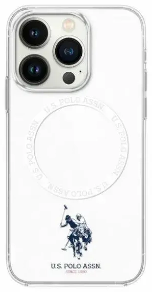 US Polo USHMP16SHOCLDPW iPhone 16 6.1" biały|white IML Ring MagSafe