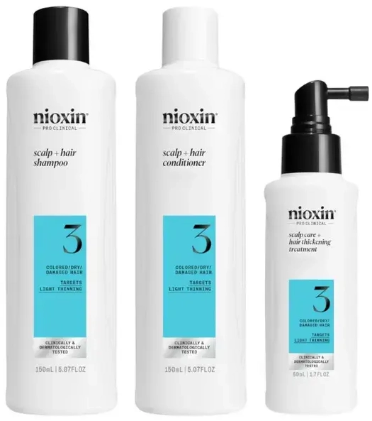 Nioxin System 3 – Kit - Treatment for Natural Hair with Mild Thinning 3 U