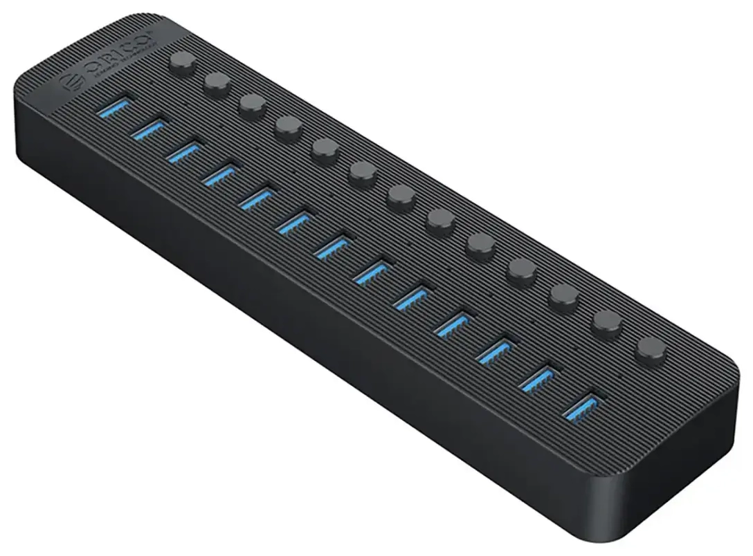 Orico CT2U3-13AB 13x USB-A 3.0 Hub with Switches - Black