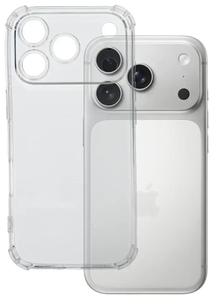 Clin Anti Shock 1.5mm telefono dėklas iPhone 17 Pro Max skaidrus