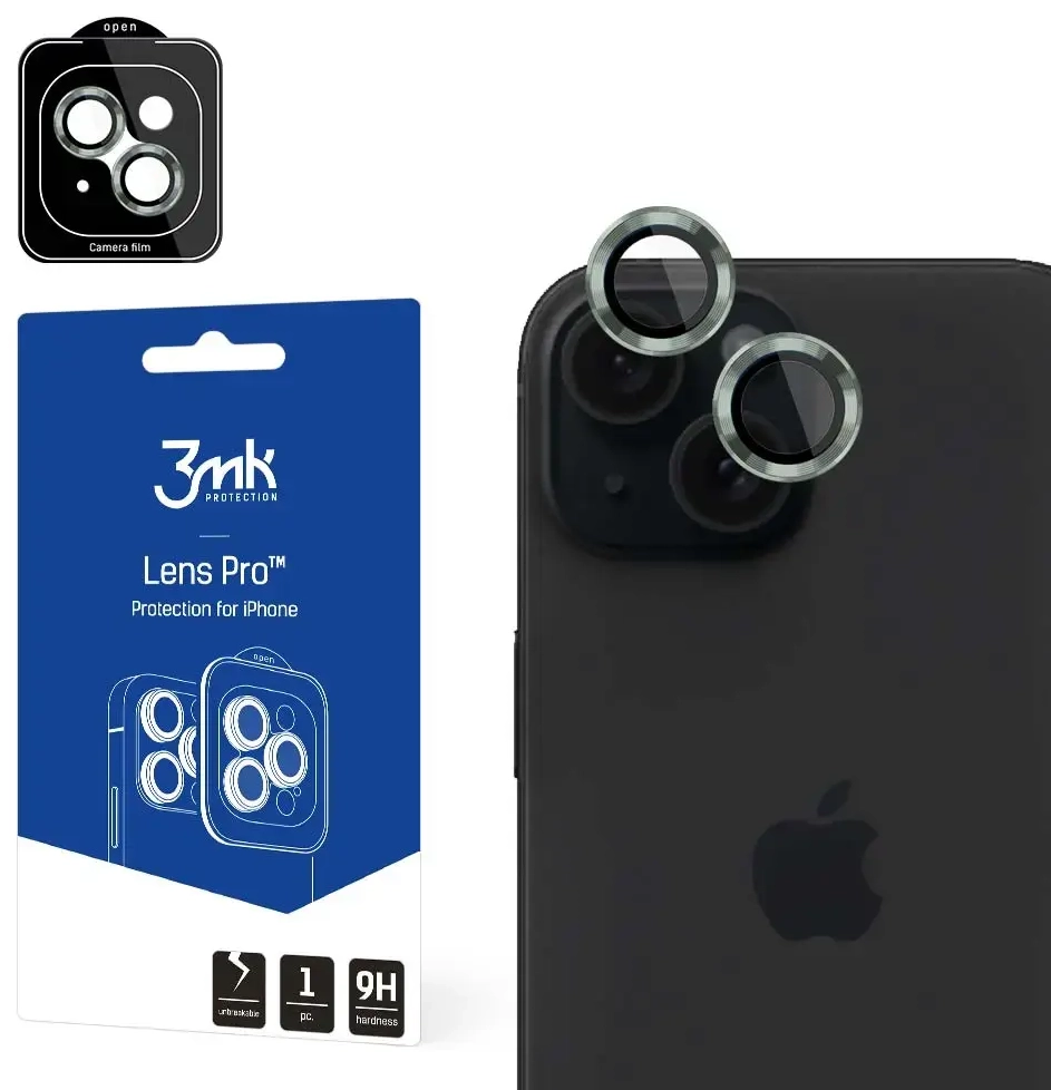 Apple iPhone 15 - 3mk Lens Protection Pro Alphine green screen protector