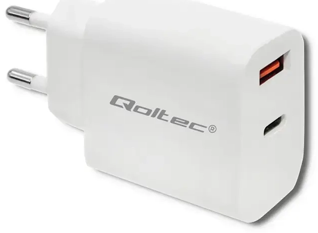 Qoltec Charger kelioninis įkroviklis | 18W | USB-C