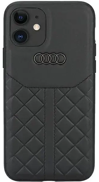 Audi Genuine Leather iPhone 11 | Xr 6.1" czarny|black hardcase AU-TPUPCIP11R-Q8|D1-BK