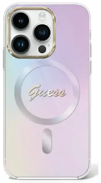 Guess GUHMP15XHITSU iPhone 15 Pro Max 6.7" fioletowy|purple hardcase IML Iridescent MagSafe