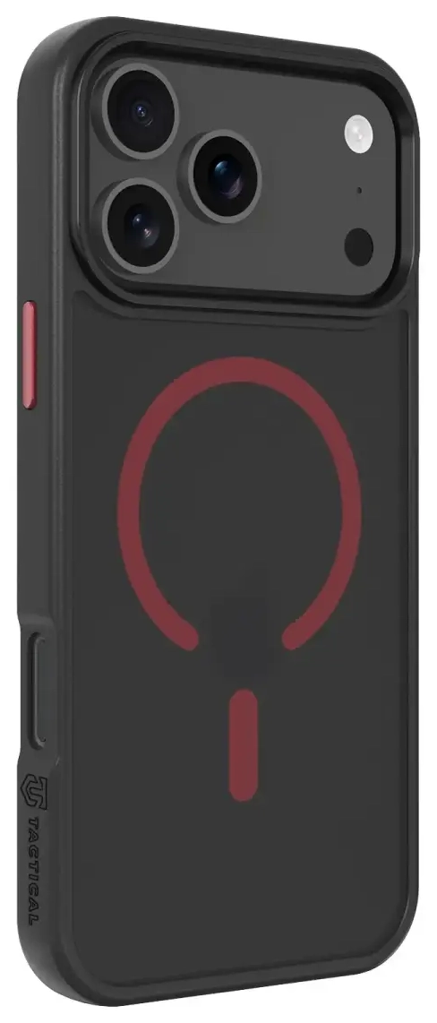 Tactical MagForce Hyperstealth 2.0 maciņš ar MagSafe atbalstu telefonam iPhone 17 Pro Max black - red melns - sarkans