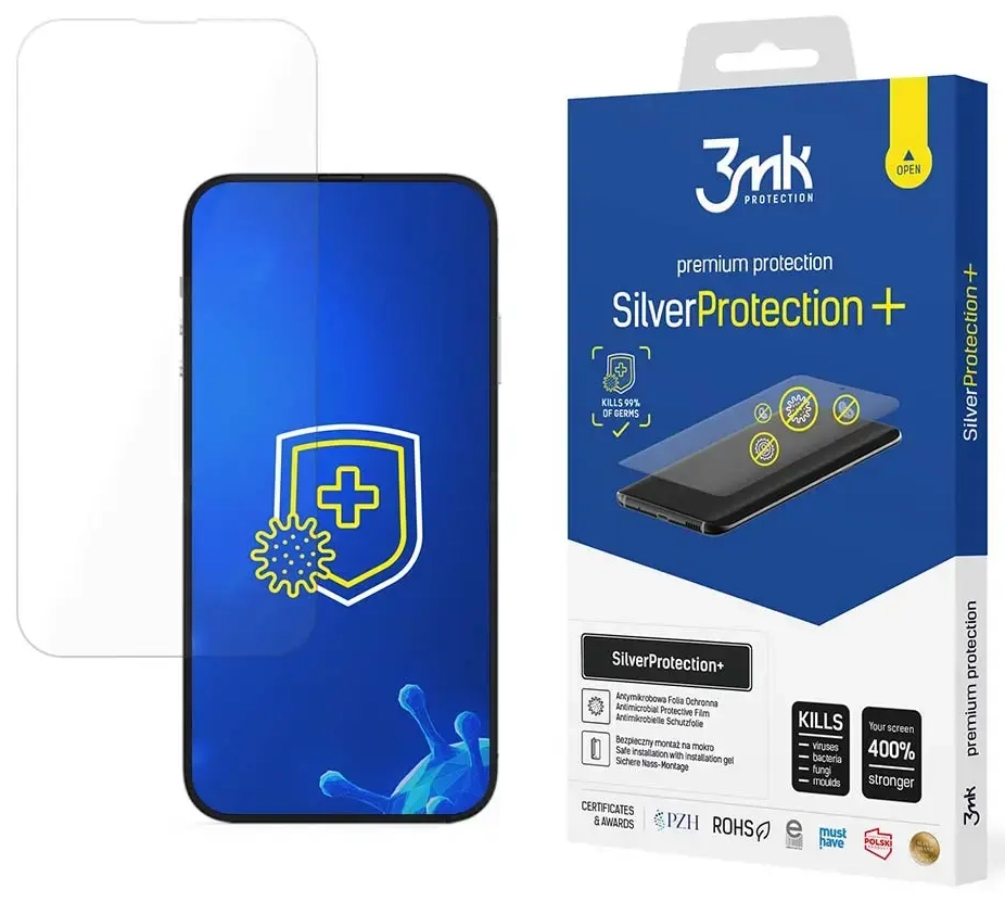 3mk SilverProtection+ aizsargplēve telefona ekrānam iPhone 14 | iPhone 14 Pro
