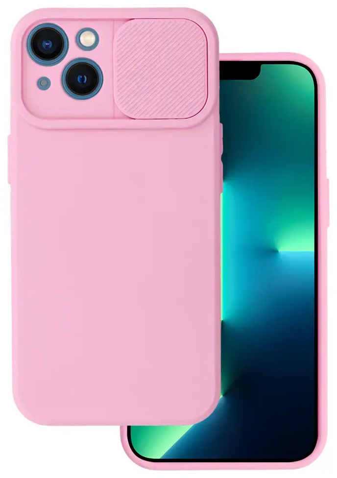 Camshield Soft чехол для телефона iPhone 13 розовый (с защитой камеры)