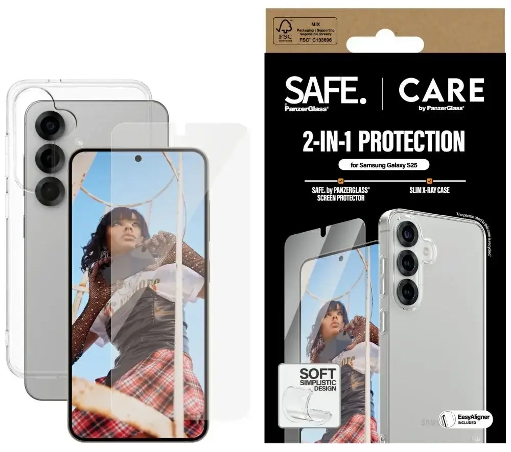Zestaw ochronny CARE by PanzerGlass       Fashion 2w1 Etui+Szkło do Samsung Galaxy S25