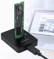 Dokstacija Gembird Desktop USB Type-C M.2 SATA & NVME SSD Drive Docking Station