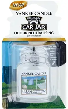 Yankee Candle Car Jar Clean Cotton Air Freshener 1 Pcs