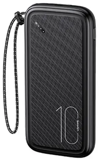 USAMS Powerbank PB56 10000mAh 2xUSB | USB-C | MicroUSB Fast Charge czarny|black 10KCD15001 (US-CD150)