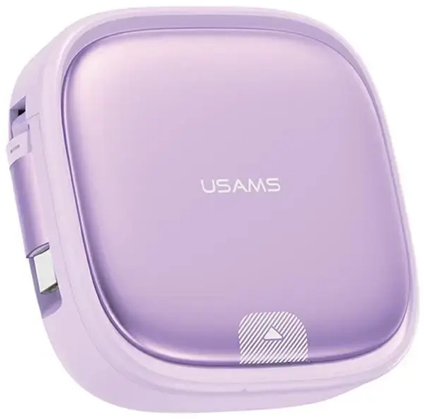 USAMS SJ650USB03 3-in-1 andmeedastus- ja laadimiskaabel | USB-A kuni Micro USB, USB-C, Lightning | 60W | lilla