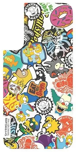 Panel Samsung GP-TOU021HOQYW do etui Frame Cover do Galaxy S22+ Simpsons Faces biały|white