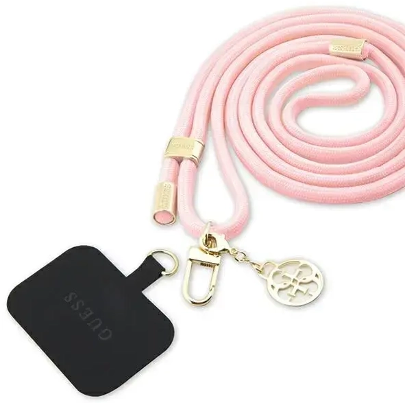 Guess GUOUCNMG4EP Universal CBDY Cord pasek różowy|pink Nylon 4G Metal Charm