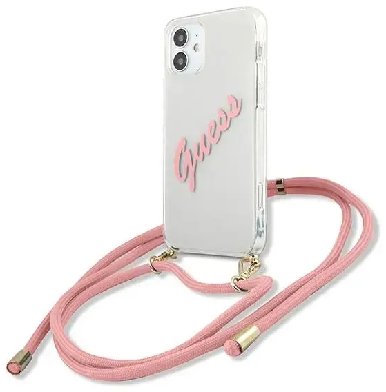 Guess GUHCP12SCRTVSPI iPhone 12 mini 5,4" różowy|pink hardcase Script Vintage