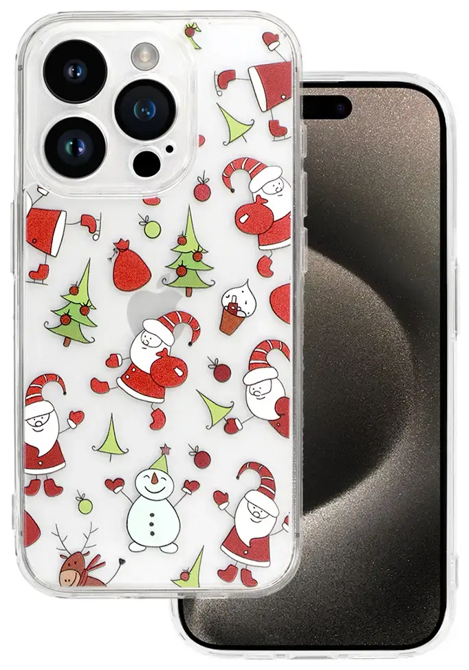 TEL PROTECT Christmas Clear phone case for iPhone 16 Plus transparent (Design 1)