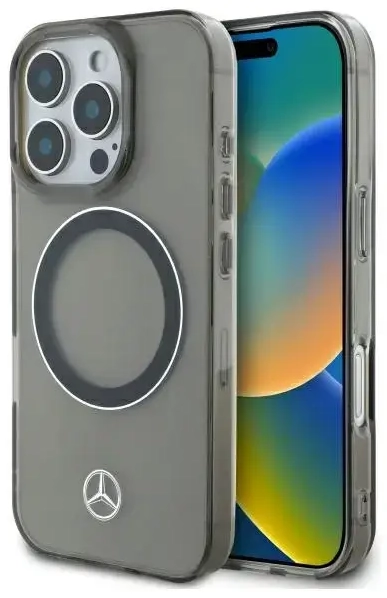 Mercedes MEHMP16L23HUOSK iPhone 16 Pro    6.3" czarny|black hardcase Silver Ring MagSafe