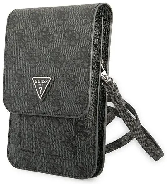 Guess PU 4G Triangle Logo Phone Bag Black