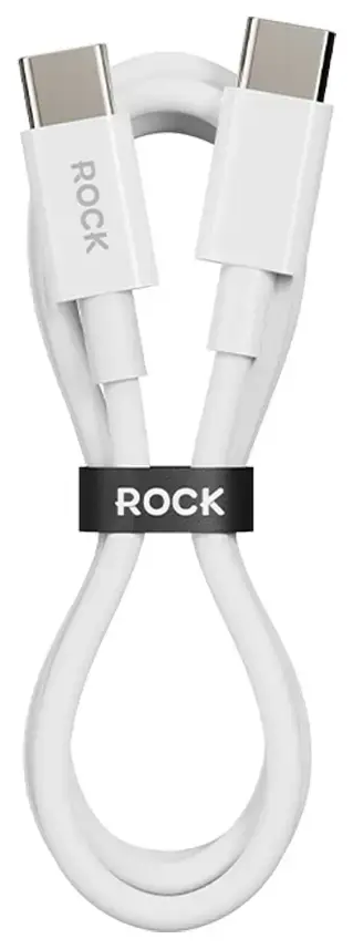Rock P8 datu pārraides un uzlādes vads | USB-C uz USB-C | PD | 60W | 1m | balts