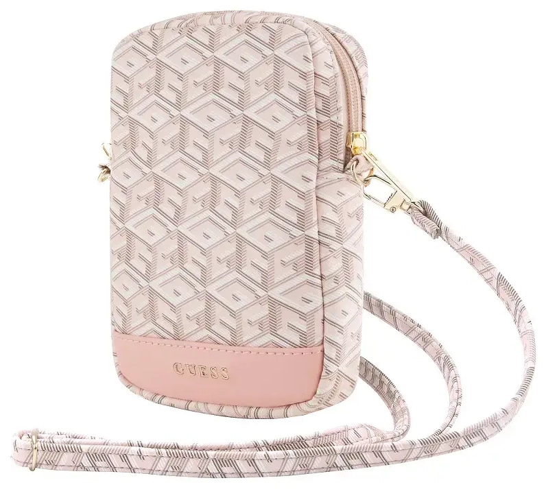 Guess PU G Cube Wallet Phone Bag Zipper Pink