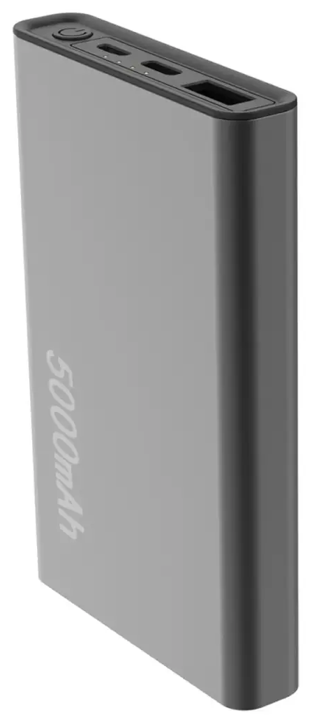 Setty Recycling QRPB5-12-18 väline akupank (powerbank) | 5 000 mAh | 12W | USB-A, USB-C | hall
