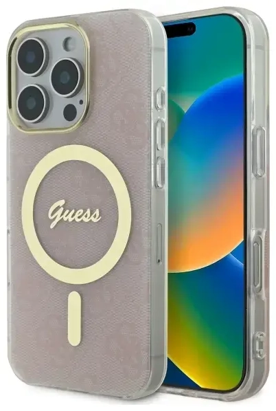 Guess GUHMP16XH4STP iPhone 16 Pro Max 6.9" różowy|pink hardcase IML 4G MagSafe