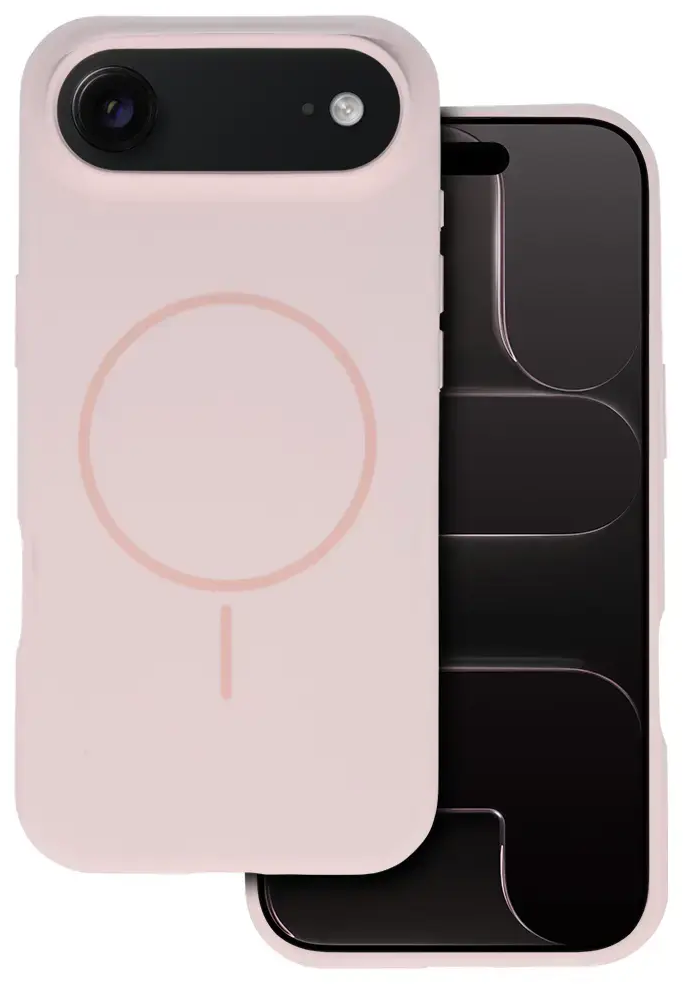 Slim Silicone telefono dėklas su MagSafe palaikymu iPhone 17 Air rožinis