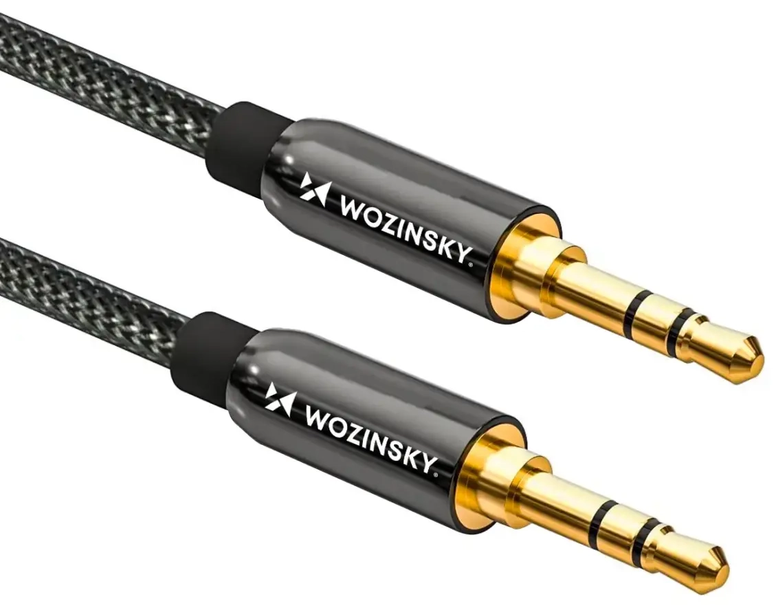 Wozinsky universal mini jack cable 2x AUX cable 2 m black
