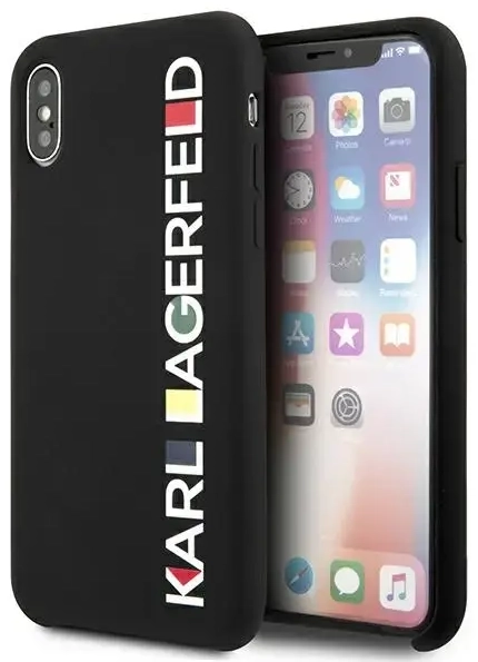 Karl Lagerfeld KLHCPXBHWHBK iPhone X|XS hardcase czarny|black Glossy Bauhaus