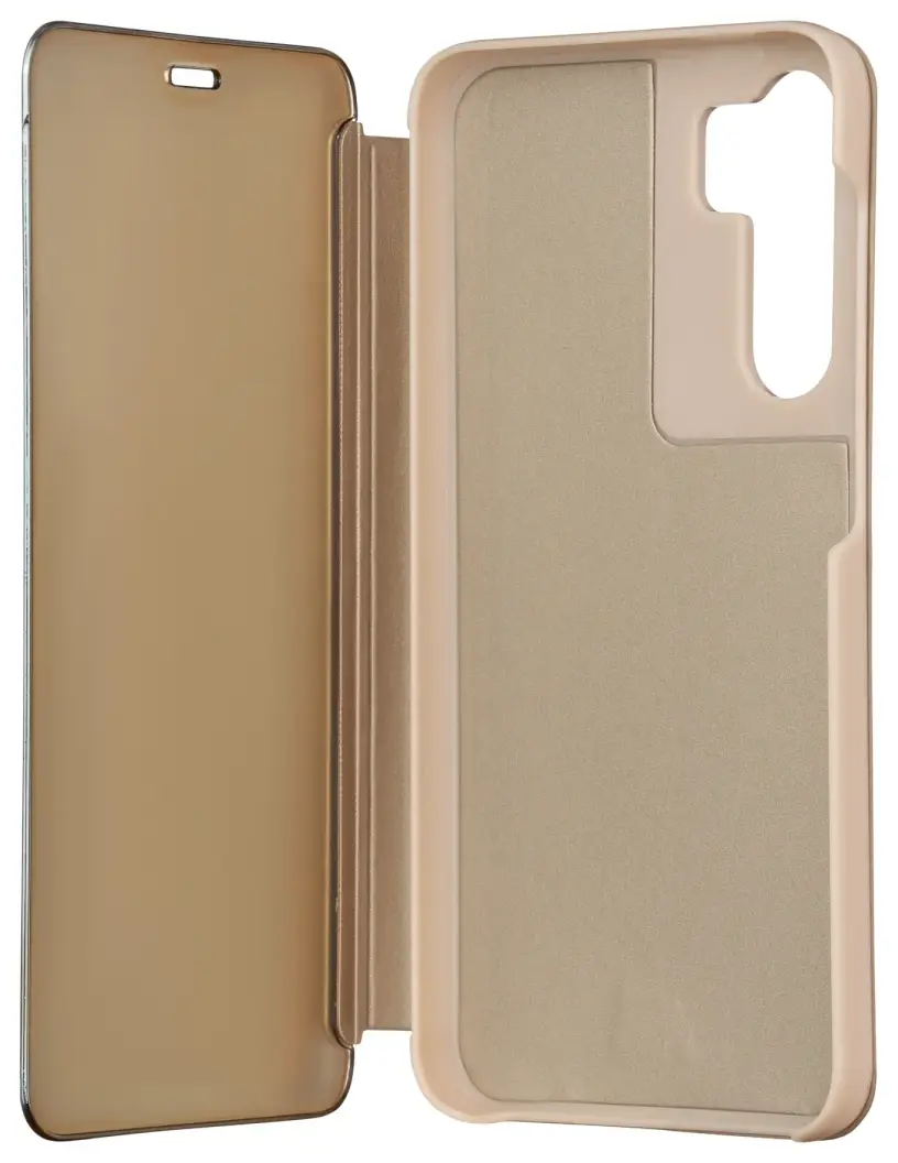Fold Mirror View Case for Samsung Galaxy S23 FE gold