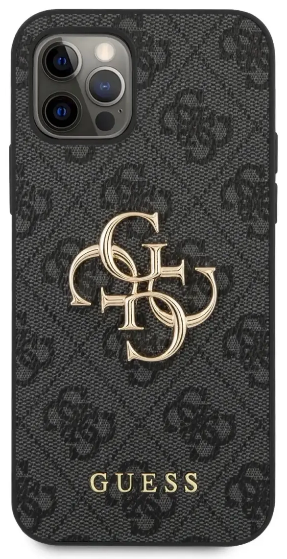 GUHCP12L4GMGGR Guess PU 4G Metal Logo Case for iPhone 12 Pro Max Grey