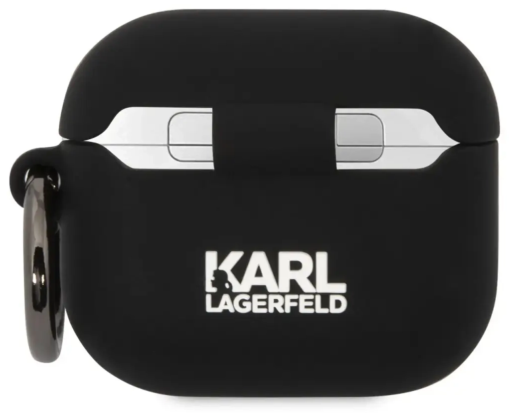 Karl Lagerfeld 3D Logo NFT Karl and Choupette Silicone Case for AirPods 3 Black