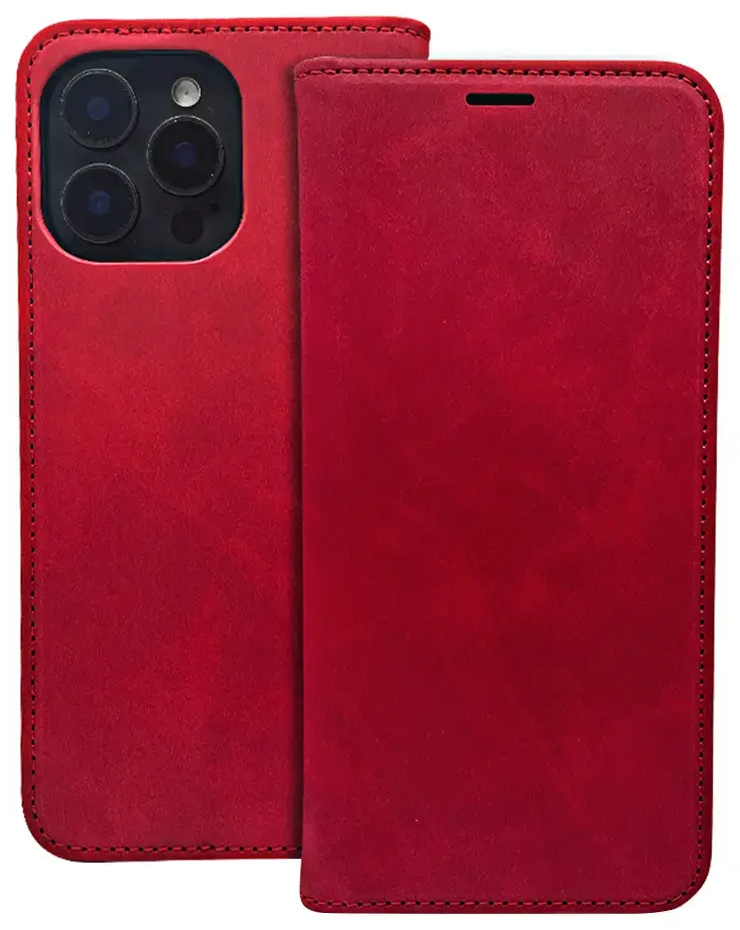 Smart Suede grāmatveida maciņš telefonam iPhone 11 sarkans
