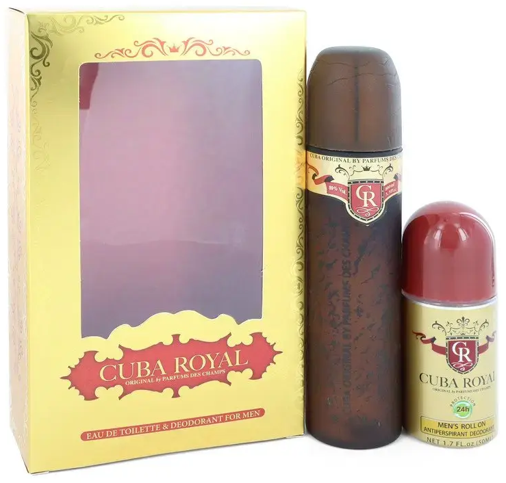 Cuba Cuba Royal EDT Gift Set 100 Ml Roll-on Deodorant Cuba Royal 50ml