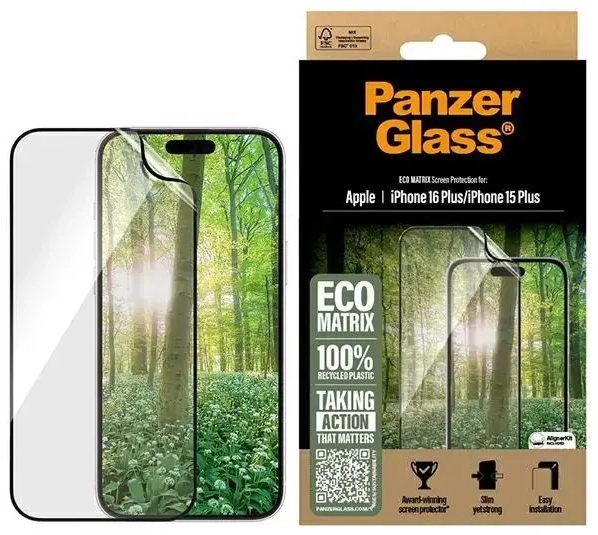 PanzerGlass MATRIX Screen Protector iPhone 16 Plus 6.7" Ultra-Wide Fit 2871