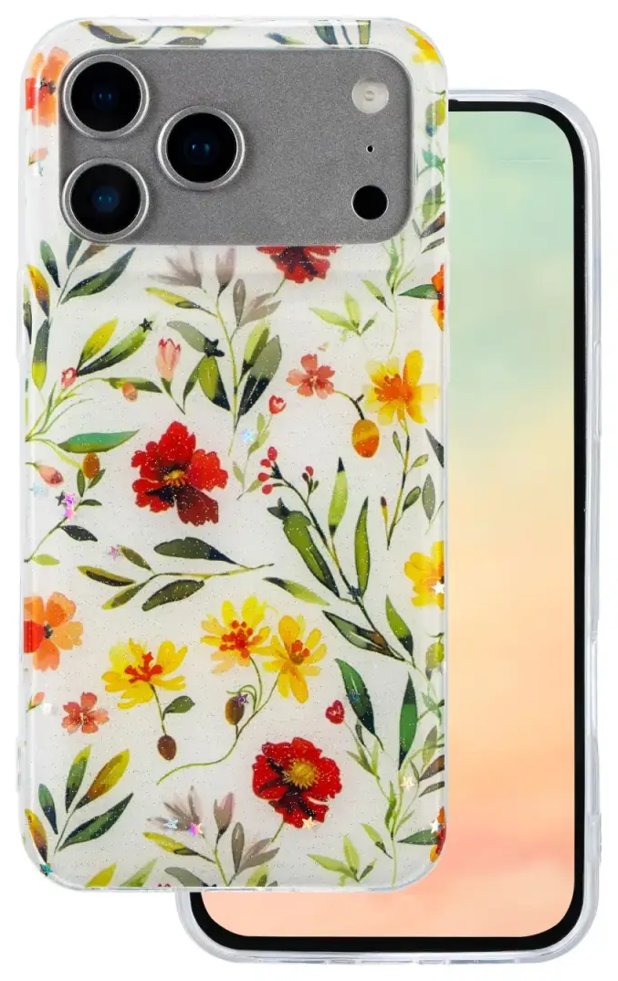 Glow Glam maciņš telefonam iPhone 17 Pro Max balts