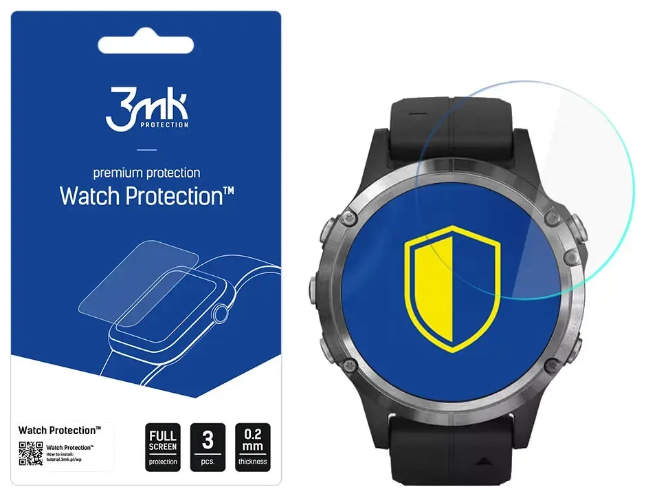 Garmin Fenix 5 Plus - 3mk Watch Protection™ v. FlexibleGlass Lite screen protector