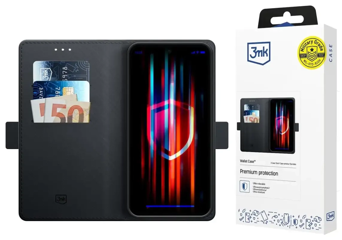 3mk Wallet Case for Samsung Galaxy S25+ - Black