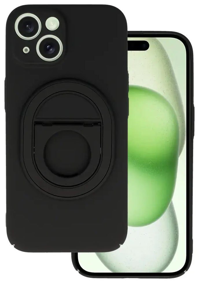 Tel Protect Magnetic Elipse phone case for iPhone 15 Plus black
