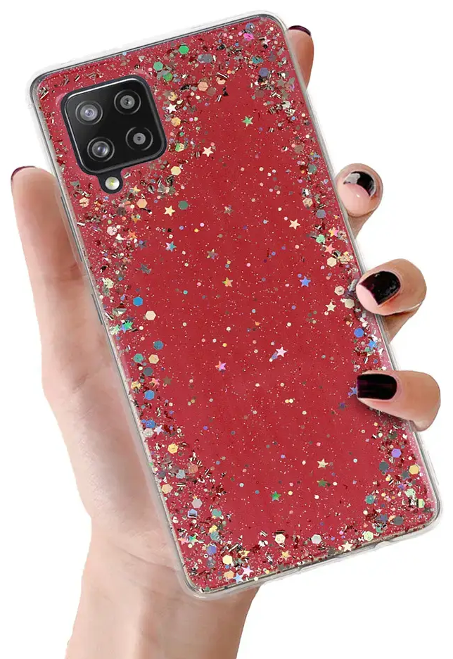 Brilliant Clear Case for Samsung Galaxy A42 5G Red