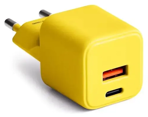 COLORUM CLS30-AC-05 tīkla lādētājs | 30W | PD | USB-A, USB-C | dzeltens