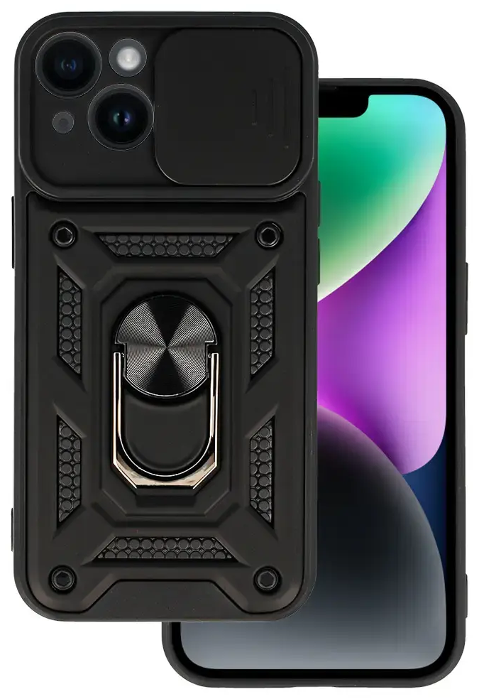 Slide Camera Armor maciņš telefonam iPhone 14 melns