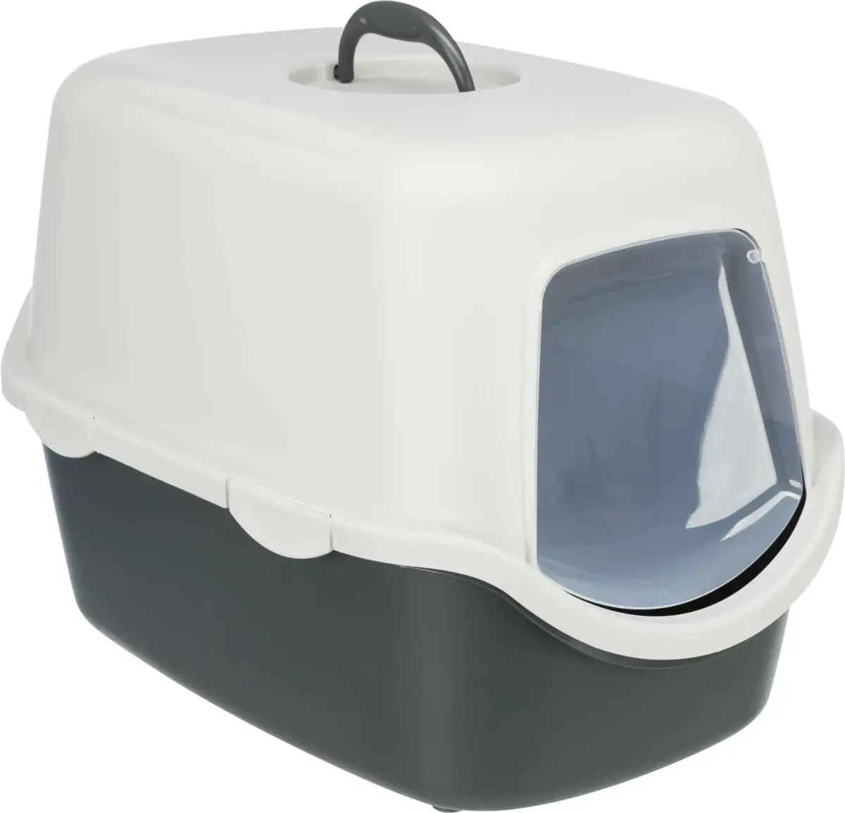Kinnine kassiliivakast : Trixie Vico cat litter tray, kattega, 40 × 40 × 56 cm, tumehall|helehall