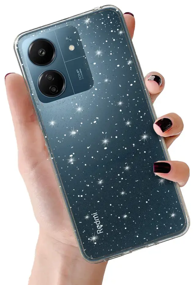 Crystal Glitter Case for Xiaomi Redmi 14C Silver