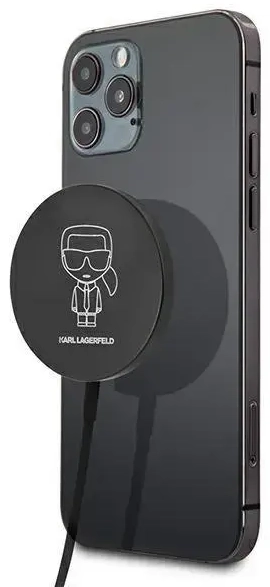 Karl Lagerfeld Ikonic KF000566-0 juhtmevaba laadija | Qi | Ühildub MagSafe'iga | 15W | must