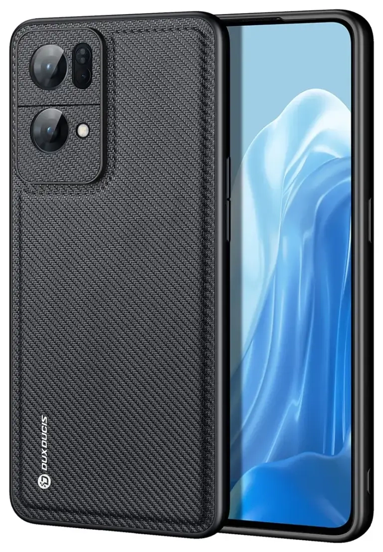 Dux Ducis Fino case cover covered with nylon material Oppo Reno7 Pro 5G black