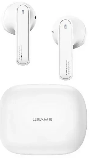 USAMS Słuchawki Bluetooth 5.0 TWS SM series bezprzewodowe biały|white BHUSM01 (US-SM001)