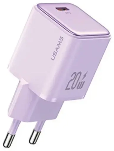 USAMS X-ron Series CC183TC03 tīkla lādētājs | 20W | PD3.0 | USB-C | purpurs